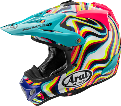 Pink ARAI HELMETS VX-Pro4 Stream helmet in medium size with aerodynamic design and ventilation system.