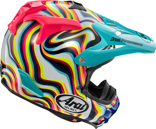 ARAÍ HELMETS VX-Pro4 Stream Pink motorcycle helmet in medium size with visor and aerodynamic design.