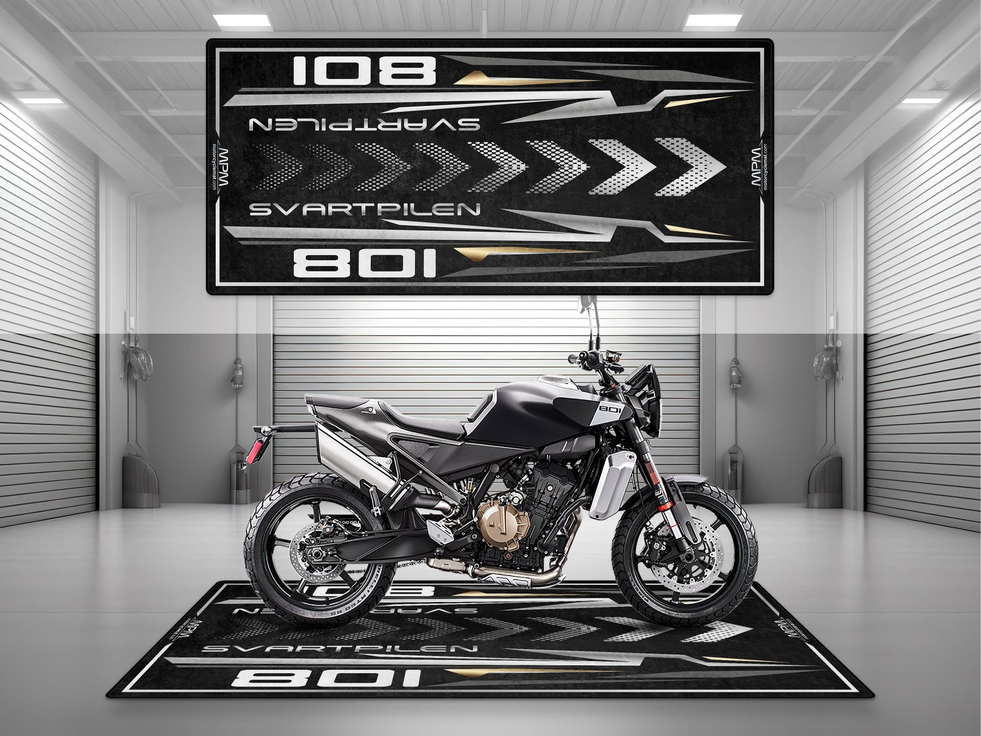 MPM Motorcycle Mat for Husqvarna Svartpilen 801 - MM4224 - Howling Moto