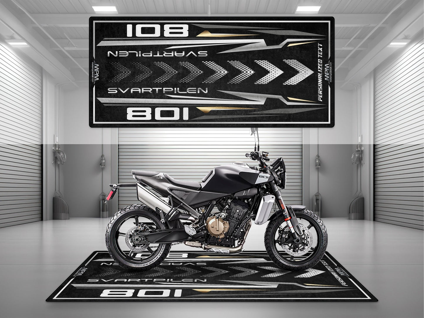 MPM Motorcycle Mat for Husqvarna Svartpilen 801 - MM4224 - Howling Moto
