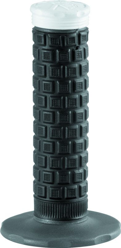 ProTaper ATV Pillow Top Lite grips in gray, black, and white, featuring textured surface and ergonomic design for motorcycle handlebars.