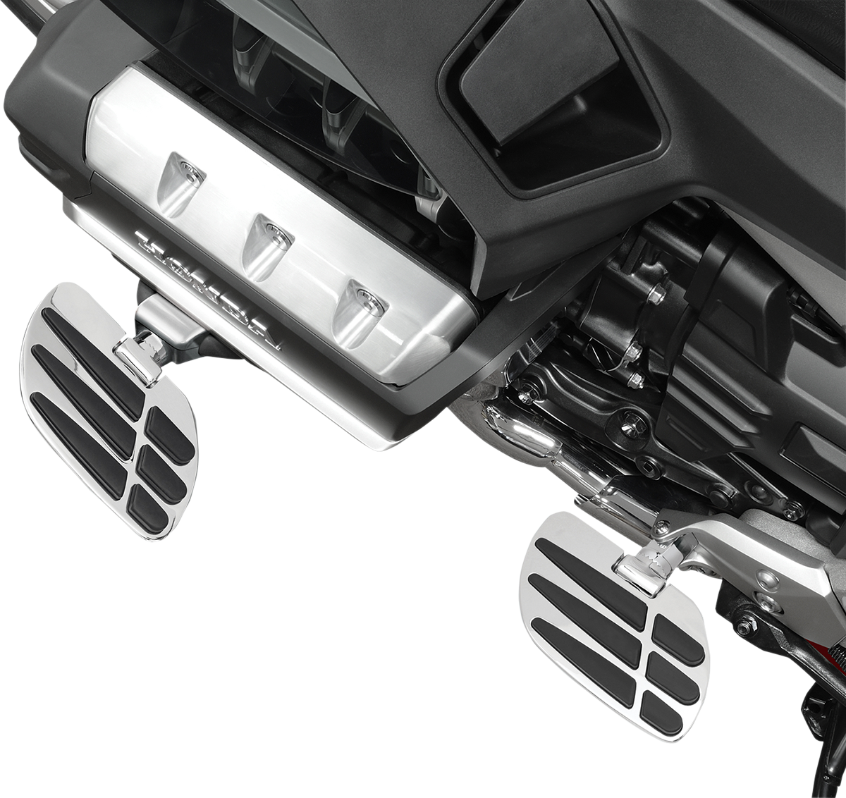 Bill's Exhausts SHOW CHROME GL18 21-356 engine driver board with chrome finish, featuring detailed circuit and connection components.