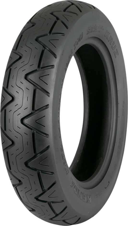 Kenda K673 Kruz rear motorcycle tire 150/90-15 with 74H load and speed rating, featuring enhanced stability and handling.