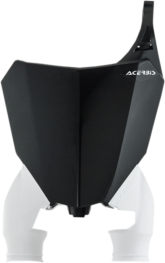 A black Acerbis Raptor number plate for motorcycle body, featuring the product number 2630770001, on a plain background.