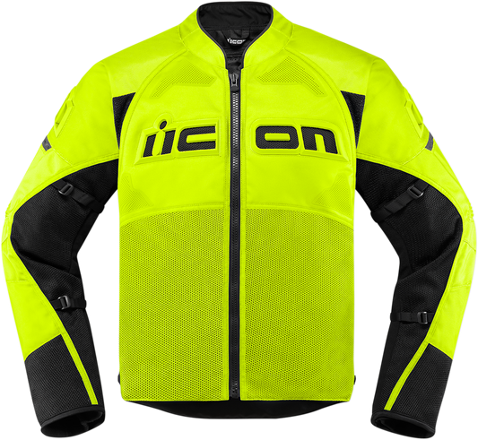 Bill's Exhausts ICON Contra2™ Hi-Viz jacket in XL, showcasing bright reflective material and durable fabric for safety and visibility.