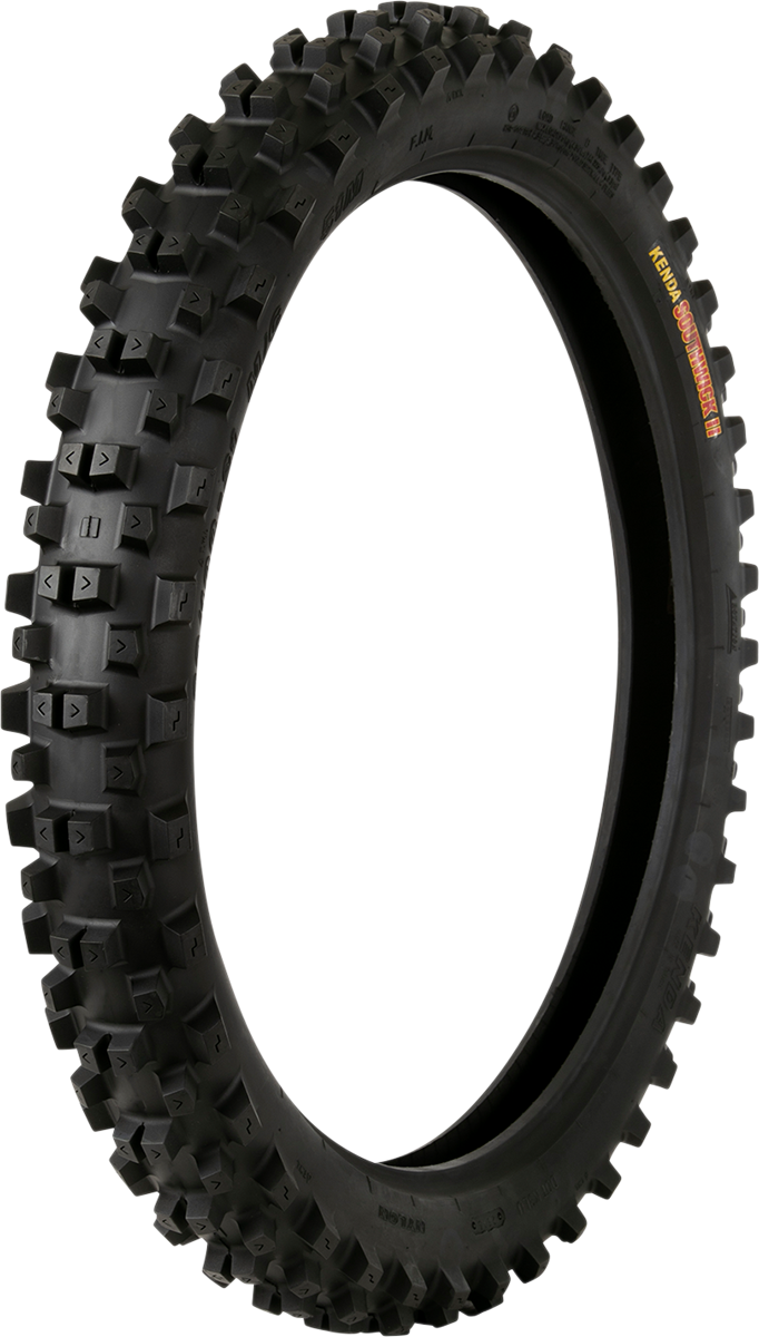 Kenda K780 Southwick II front tire 80/100-21 for sand and mud conditions, featuring rugged tread for off-road riding.