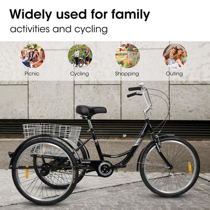Ecarpat 24“ Single-Speed Adult Tricycle - Howling Moto