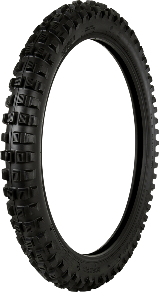 Kenda K257D Klassic front motorcycle tire, 3.00-21 size, off-road and motocross use, with knobby tread pattern.