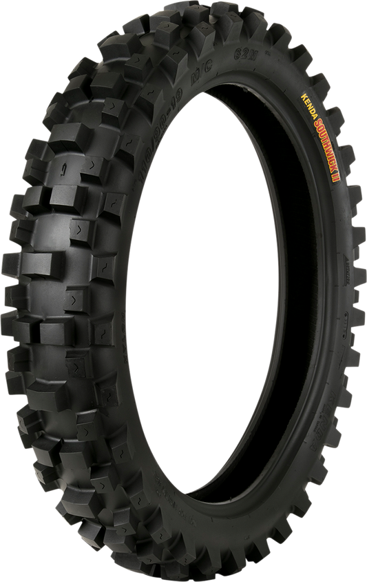 KENDA K780 Southwick II rear tire for motocross, 100/100-18 59M, designed for sand and mud conditions, showcasing tread pattern.