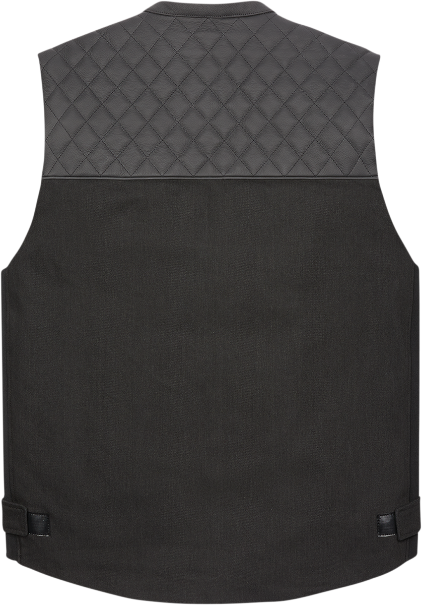ICON Chamonix Denim Vest - Black - 3XL 2830-0557 - Howling Moto