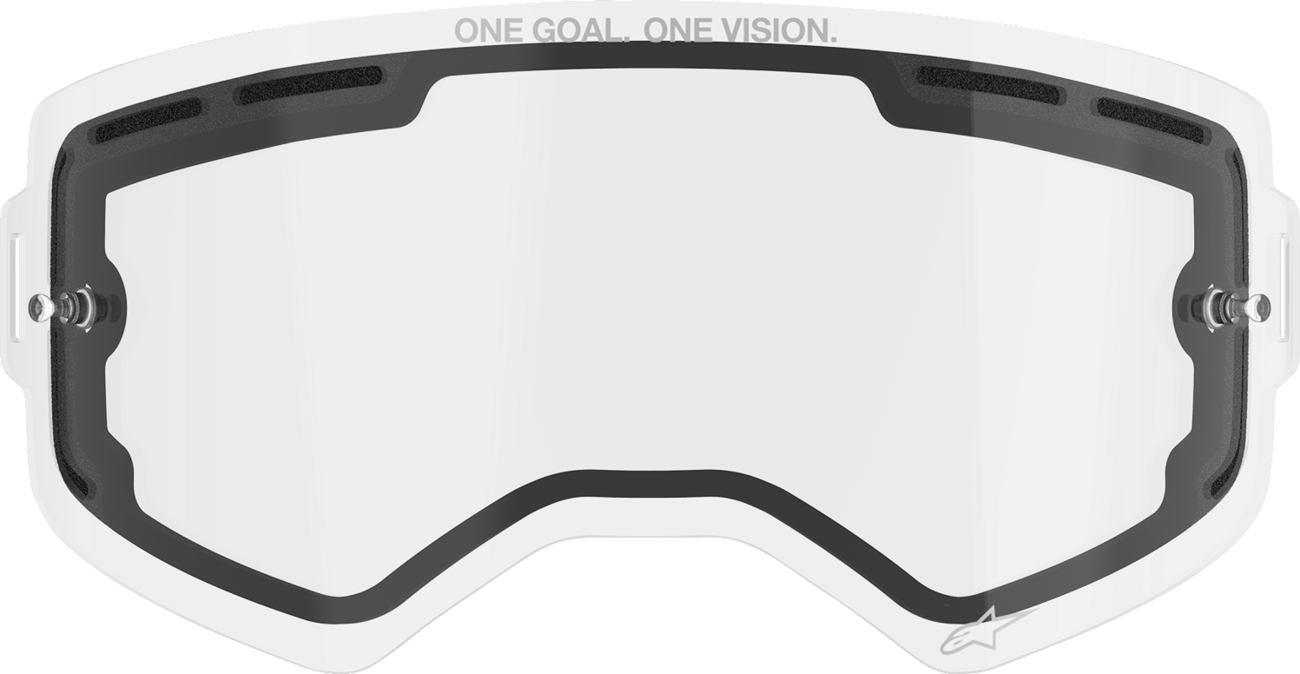 Alpinestars GOGGLES Supertech dual pane clear lens with adjustable strap and vented frame for motocross racing.