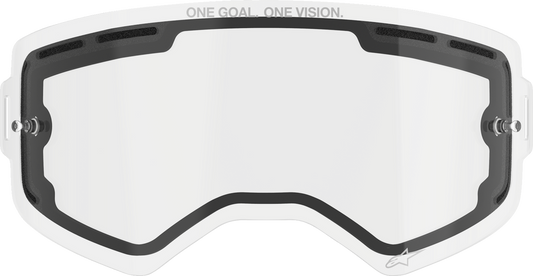 Alpinestars GOGGLES Supertech dual pane clear lens with adjustable strap and vented frame for motocross racing.