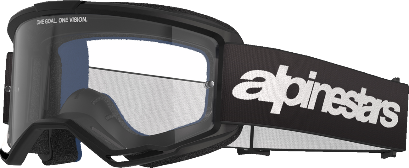 ALPINESTARS GOGGLES, Alpinestars GOGGLES Vision 3 Black with Clear Lens - Part 5103325-1425
