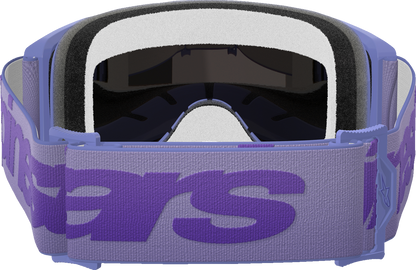 ALPINESTARS GOGGLES, Alpinestars GOGGLES Vision 5 Goggle - Wordmark, Purple with Blue Mirror Lens, Part Number 5102425-3116