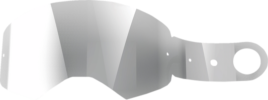 Alpinestars goggles with tear-off lenses, showing the clear, adjustable goggles frame and a stack of tear-off film packs.