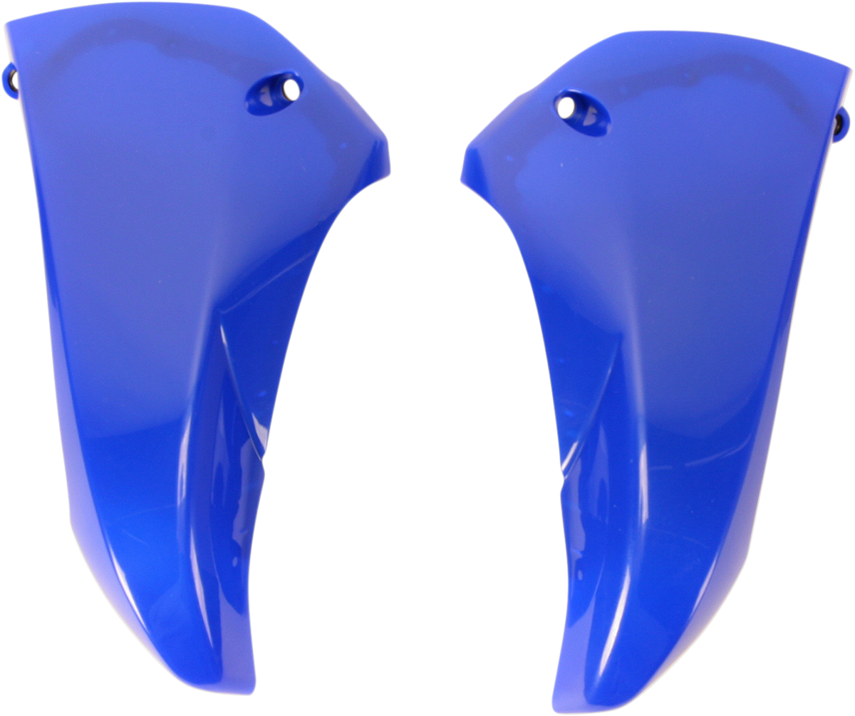 Blue Acerbis radiator shrouds upper body panel for motorcycle, showing sleek design and vibrant color.