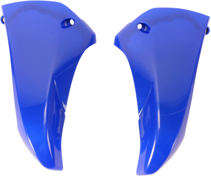 Blue Acerbis radiator shrouds upper body panel for motorcycle, showing sleek design and vibrant color.