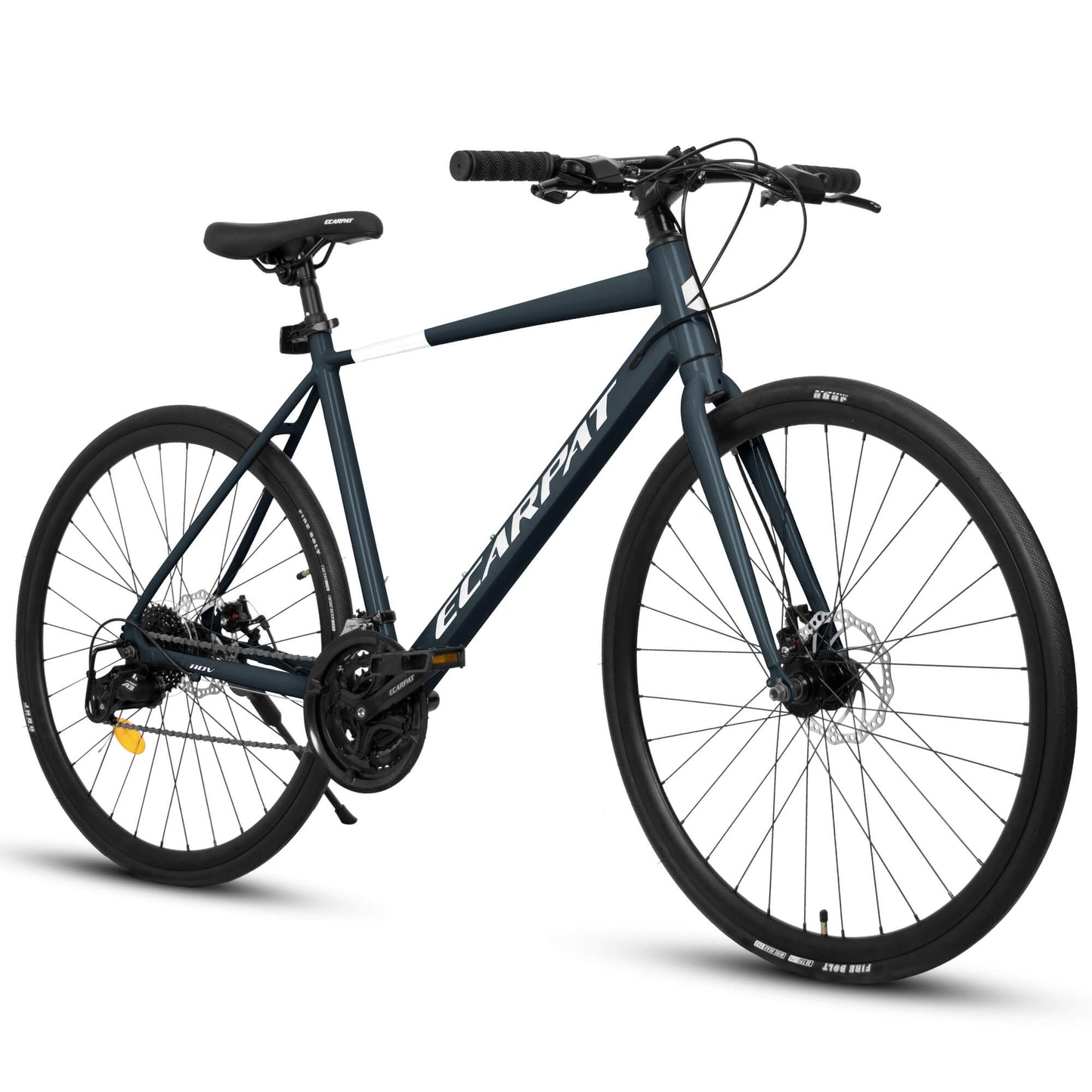 Hycline Ecarpat Druk 700×28C bicycle tire with black rubber tread and sidewalls, designed for road cycling.