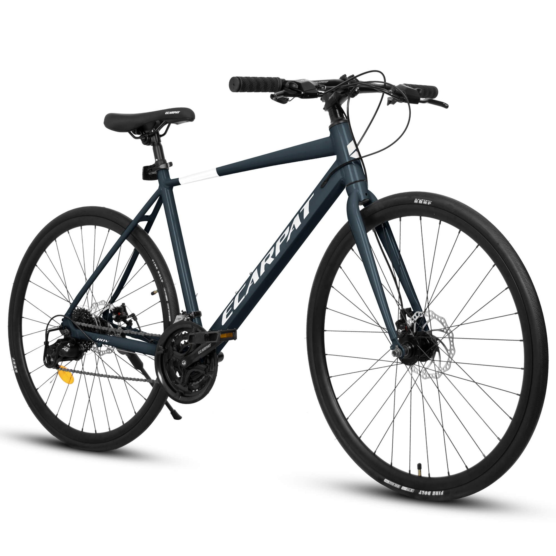 Hycline Ecarpat Druk 700×28C bicycle tire with black rubber tread and sidewalls, designed for road cycling.