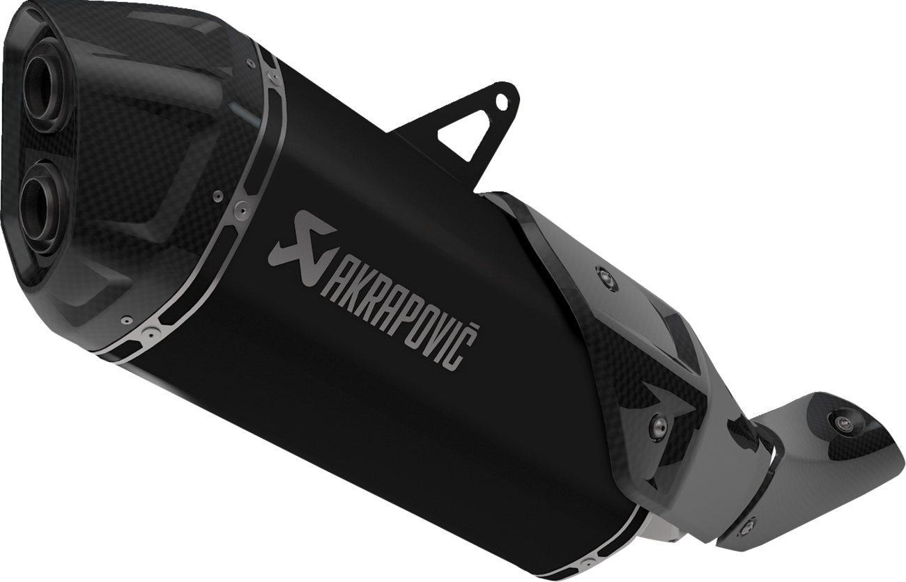 AKRAPOVIC Slip-On Line Muffler for Honda CRF1100L Titanium with Carbon Fiber Heat Shield | Part S-H11SO4-HAFT
