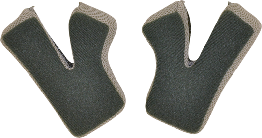 Small AFX FX-17 Cheek Pads for helmets, designed by Bill's Exhausts, shown in black with foam padding.