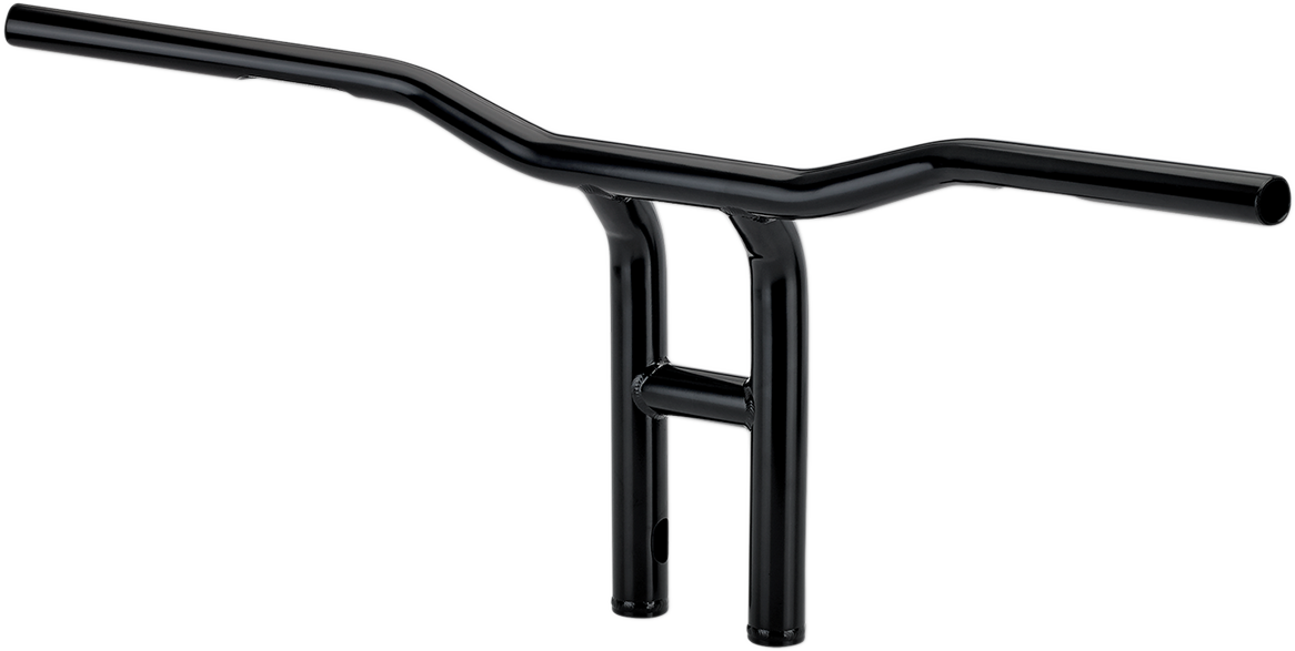 Black BILTWell Tyson XL pullback handlebar, 12-inch wide, designed for motorcycle handlebars with a sleek, curved shape.