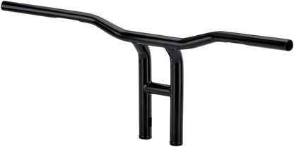 Black BILTWell Tyson XL pullback handlebar, 12-inch wide, designed for motorcycle handlebars with a sleek, curved shape.
