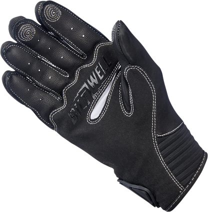 Tan BILTWELL Bridgeport Gloves in size XS, featuring leather material and detailed stitching, designed for motorcycle riding.