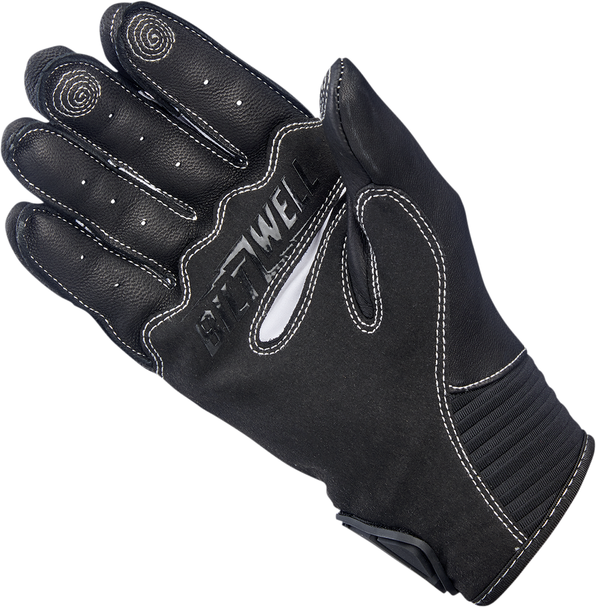 Tan BILT WELL Bridgeport gloves in medium size, made of durable material, designed for motorcycle riding or outdoor activities.