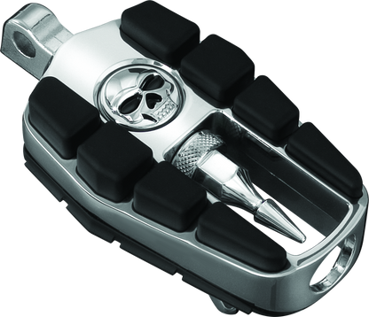 Kuryakyn Zombie Pegs with male mount in chrome for motorcycles, featuring a stylish and durable foot peg design.