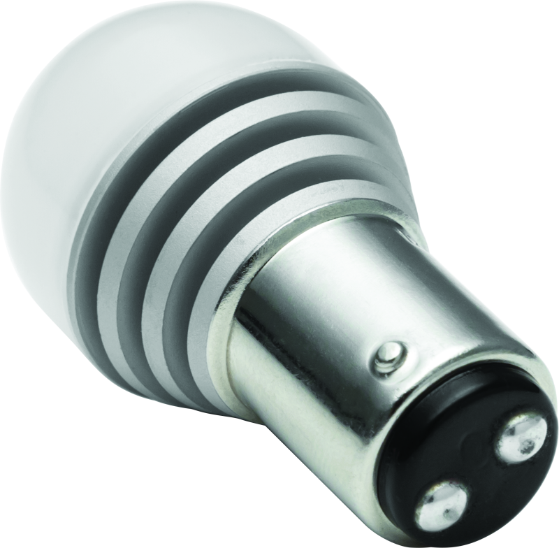 Kuryakyn Two Circuit Amber LED 1157 bulb for powersports vehicles showing the LED design and amber color on a white background.