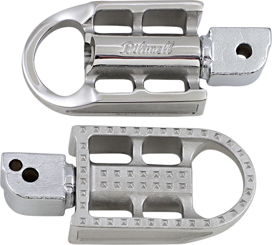 BILTWELL Mushman Footpegs - Standard - Raw Polished 7002-302-04 - Howling Moto