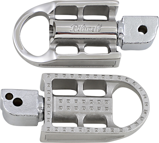 BILTWELL Mushman Footpegs - Standard - Raw Polished 7002-302-04 - Howling Moto