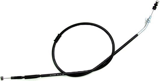 Motion Pro black vinyl clutch cable with long, wound housing for motorcycle clutch replacement.