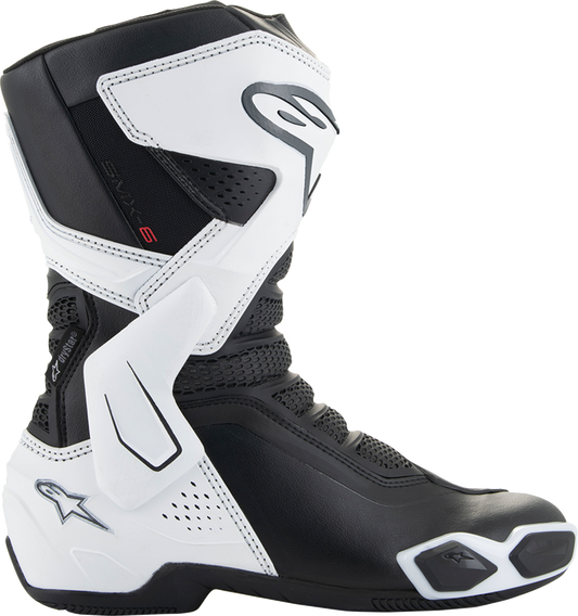 Alpinestars Stella SMX-6 V3 Drystar women's motorcycle boots in black and white, US 6, with protective features and sporty design