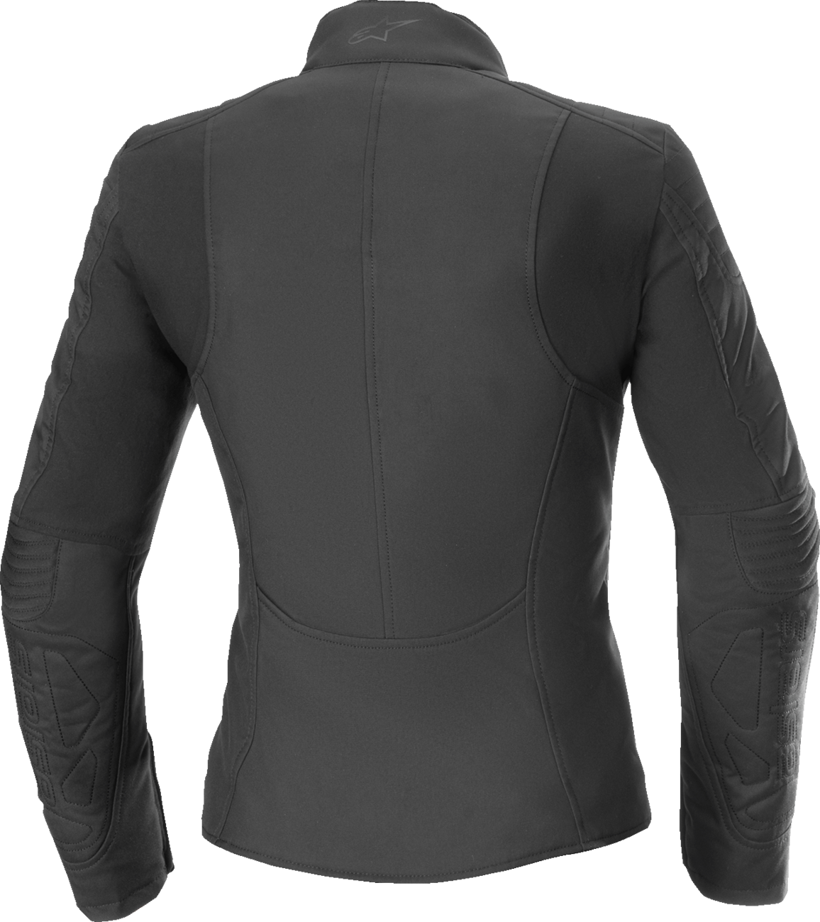 Black Alpinestars Stella Isla WR women's motorcycle jacket, size large, featuring protective armor and stylish design.