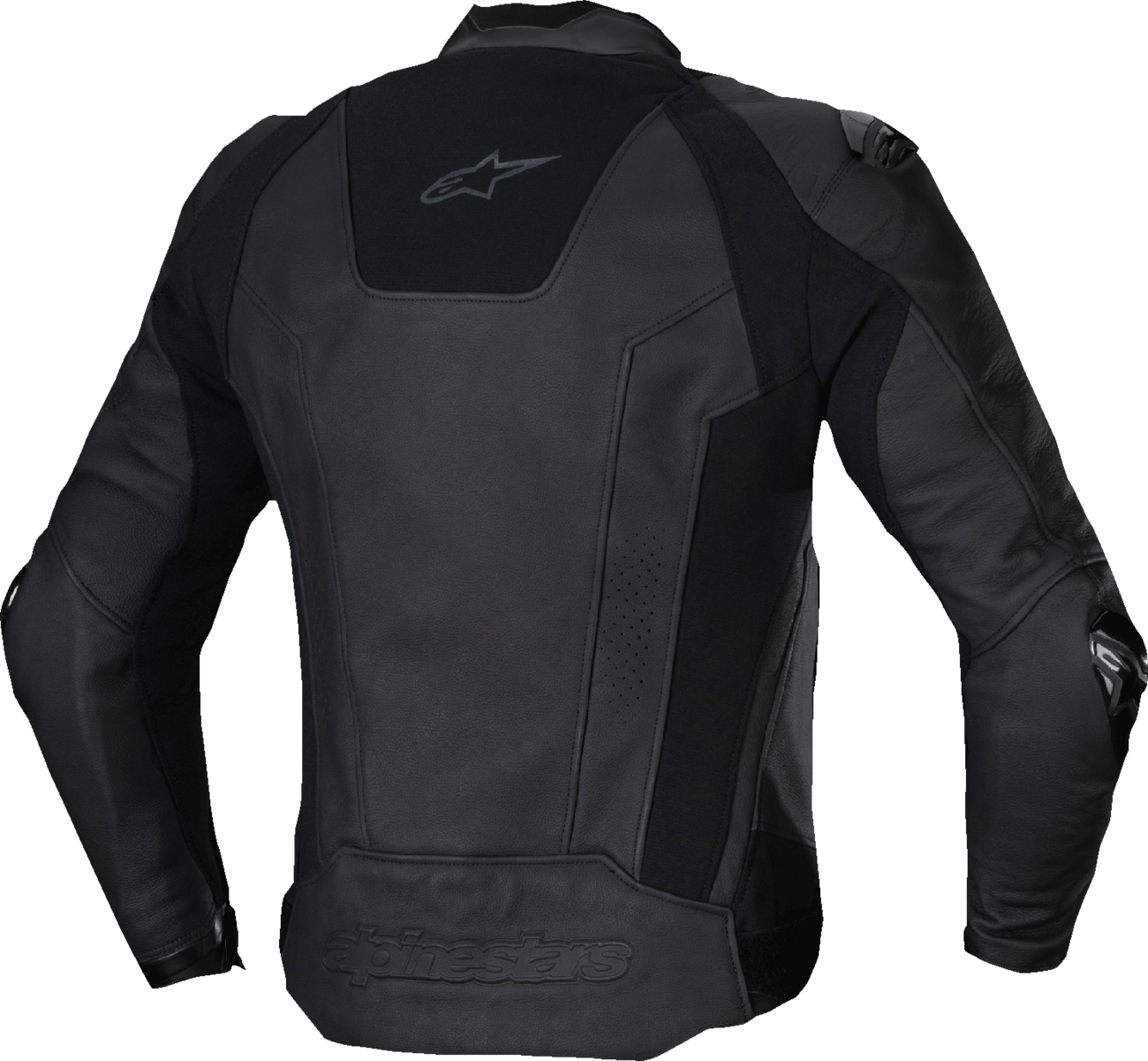 ALPINESTARS, Alpinestars Missile v3 Leather Motorcycle Jacket – Black/Black, US 48 / EU 58 (Part #3100125-1100-58)