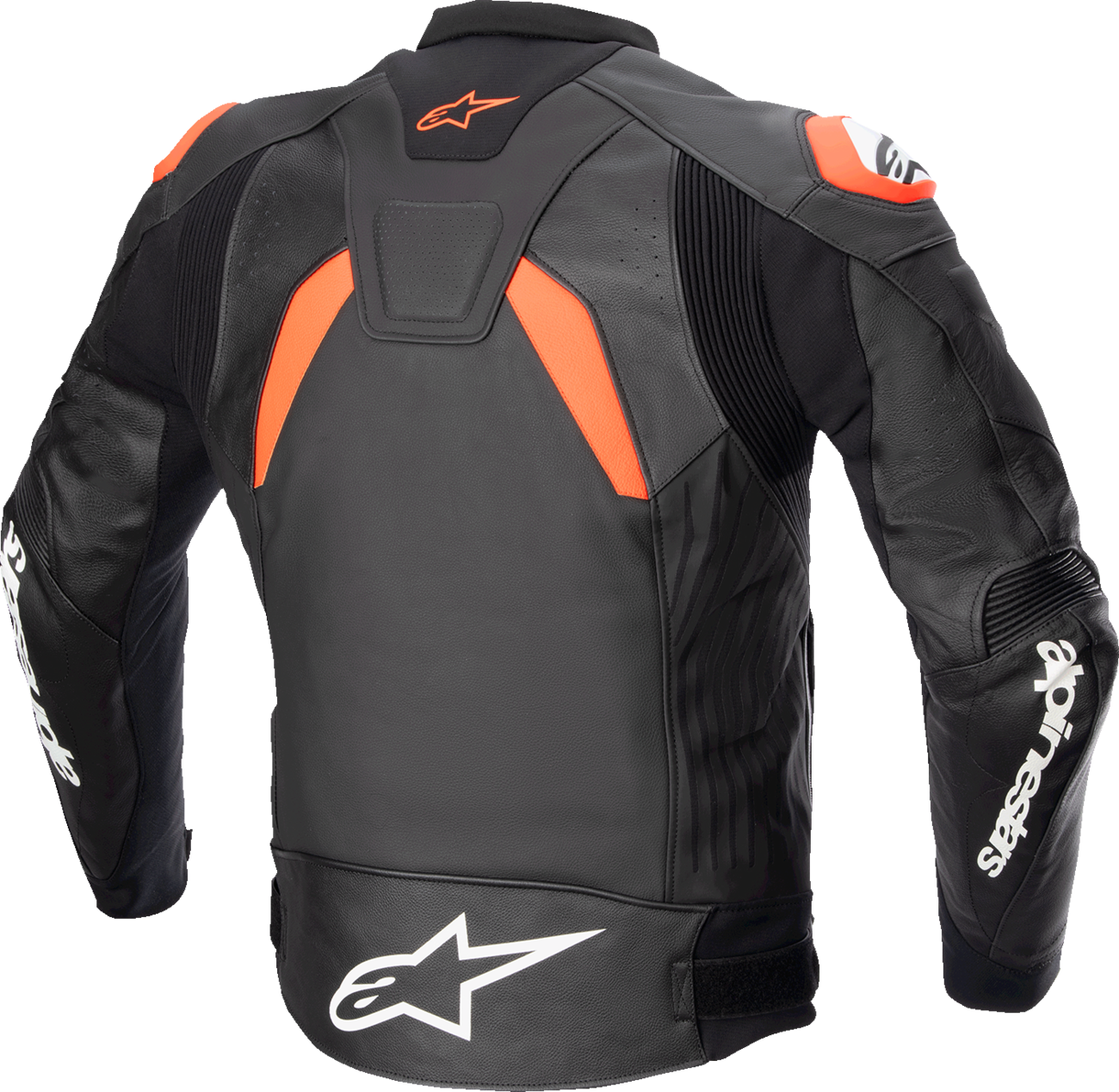 ALPINESTARS, Alpinestars GP Plus v4 Leather Motorcycle Jacket - Black/Red Fluo/White US 50 / EU 60