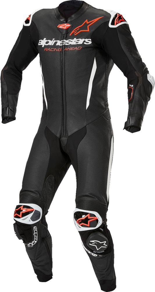 ALPINESTARS, Alpinestars GP-R7 1-Piece Leather Suit for Track Day and Racing - Black, White, Red Fluo US 42 / EU 52