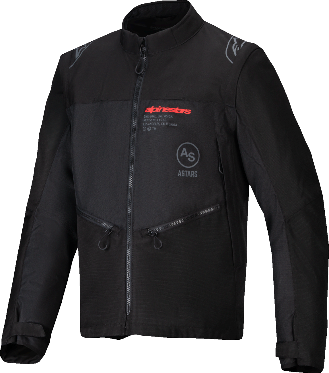 Alpinestars Pro-Dura Jacket in black, medium size, features durable fabric and protective design for motorcycle riding.