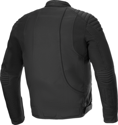 Alpinestars Clayton WR motorcycle jacket in black, size XL, featuring reinforced fabric and protective armor for riding comfort.