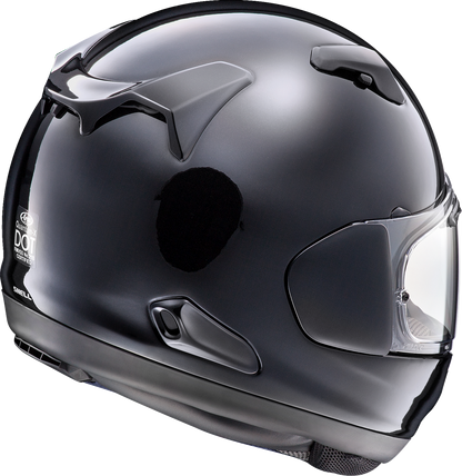 Arai Helmets Quantum-X Pearl Black motorcycle helmet, small size, showcasing sleek design and glossy finish.
