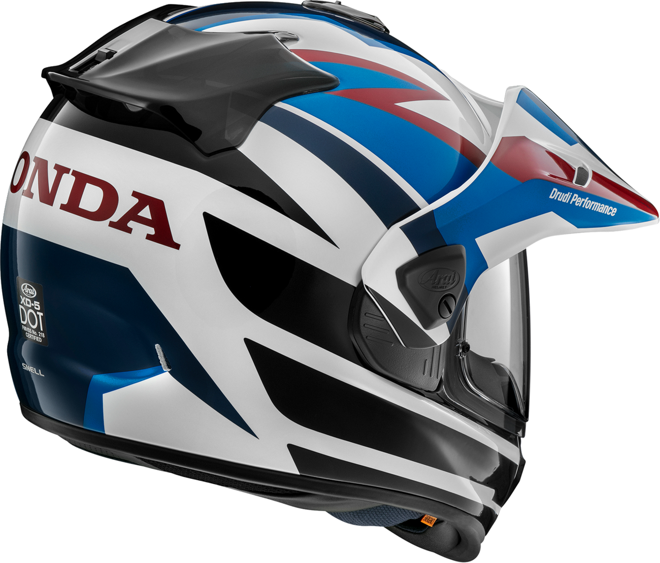 Blue ARAI XD-5 helmet for Honda Africa Twin, XL size, featuring sleek design and full-face coverage.