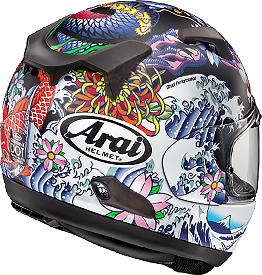 Arai Helmets Quantum-X helmet in Oriental Black Frost color, size XS, with sleek aerodynamic design and clear visor.