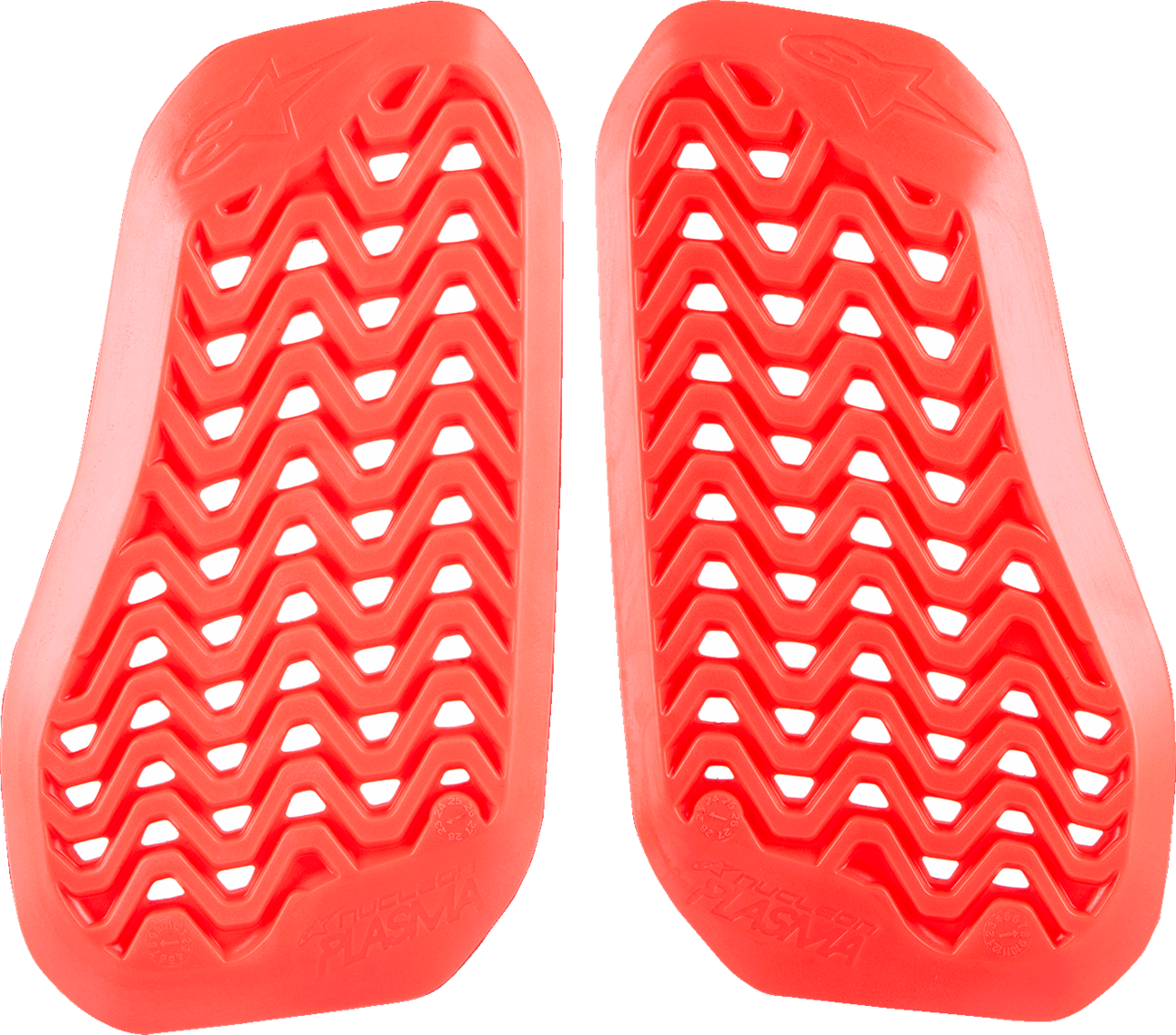 Alpinestars Nucleon Plasma divided chest protector insert in small size, designed for motorcycle safety and impact absorption.