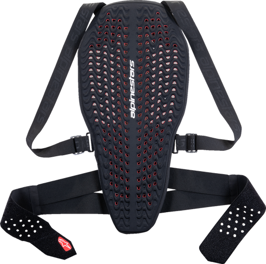 Alpinestars Nucleon Plasma back protector XL with impact protection and ergonomic design, shown in black with adjustable straps.