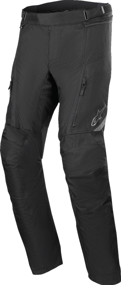 Alpinestars ST-1 Waterproof Pants in black, 4XL size, showing the durable, weather-resistant material and adjustable waist design.
