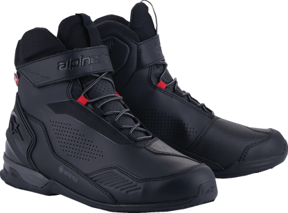 Alpinestars Austral GTX touring motorcycle boots in black and dark gray, US 14 / EU 48, with sturdy design and protective features