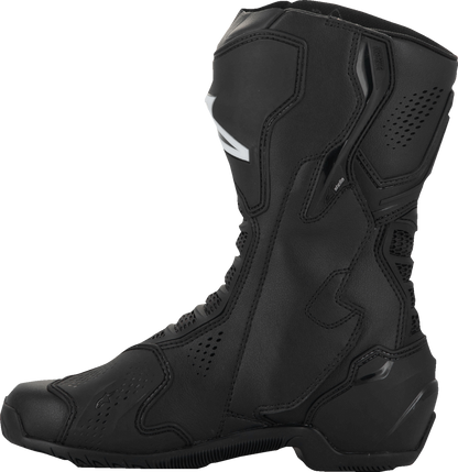 Alpinestars Stella SMX-6 V3 vented motorcycle boots in black, US 8.5, showing the sturdy design and protective features.