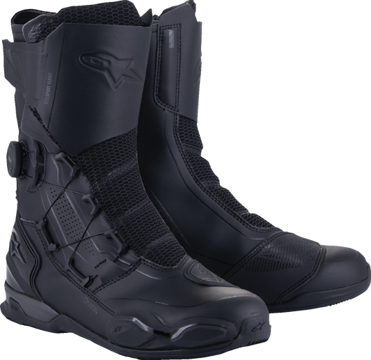 Alpinestars SP-X Boa Drystar® motorcycle boots in black and dark gray, US 11.5 / EU 46, showing the side view with branding